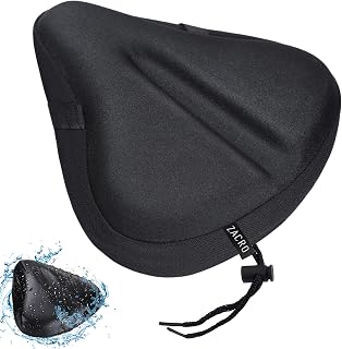 Zacro Sattelbezug Gelüberzug für den Fahrradsitz Indoor Cycle Sattelbezüge mit wasserdichter Sattelschutz Polstersattelüberzug Perfekte für Männer, Frauen und Kinder (29 x 27cm)