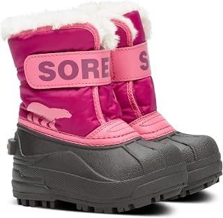 Sorel Unisex Kids Kids Snow Commander Winter Boots, Red Tropic Pink X Deep Blush Toddler, 3 UK