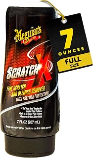 Meguiar's ScratchX Car Paint Scratch Remover, 207ml – New Formula with Micro-Abrasive Technology for Quick & Safe Removal of Fine Scratches, Swirls & Blemishes, Clear Coat Safe, Adds Wax Protection
