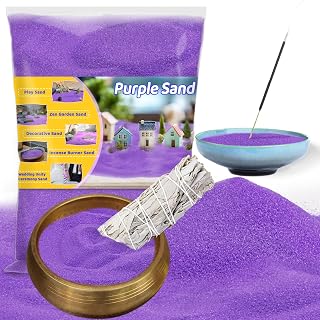 RAINFLOW 15oz Fine Purple Sand for Crafts - Quartz Zen Garden Sand
