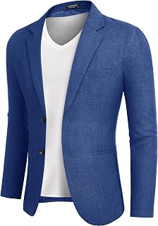 Coofandy Chaqueta de Punto para Hombre, Informal, Ligera, con Dos Botones