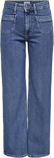 ONLY ONLJUICY Female Wide Leg Jeans Low Waist Wide Leg Cut Jeans