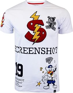 SCREENSHOT Mens Hipster Hip-Hop Premium Technique Tees - Stylish Longline Urban Streetwear Latest NYC Fashion T-Shirts