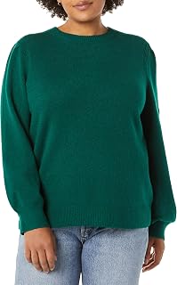 Amazon Essentials Womens Soft Touch Pleated Shoulder Crewneck Sweater