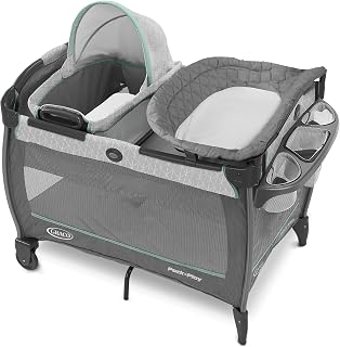 Graco Close2Baby Pack 'n Play Playard, Derby | 5 Modes: Canopy, Portable, &amp; Full-Size Infant Bassinet, Diaper Changer, &amp; Toddler Playard; Safe-Sleep Design