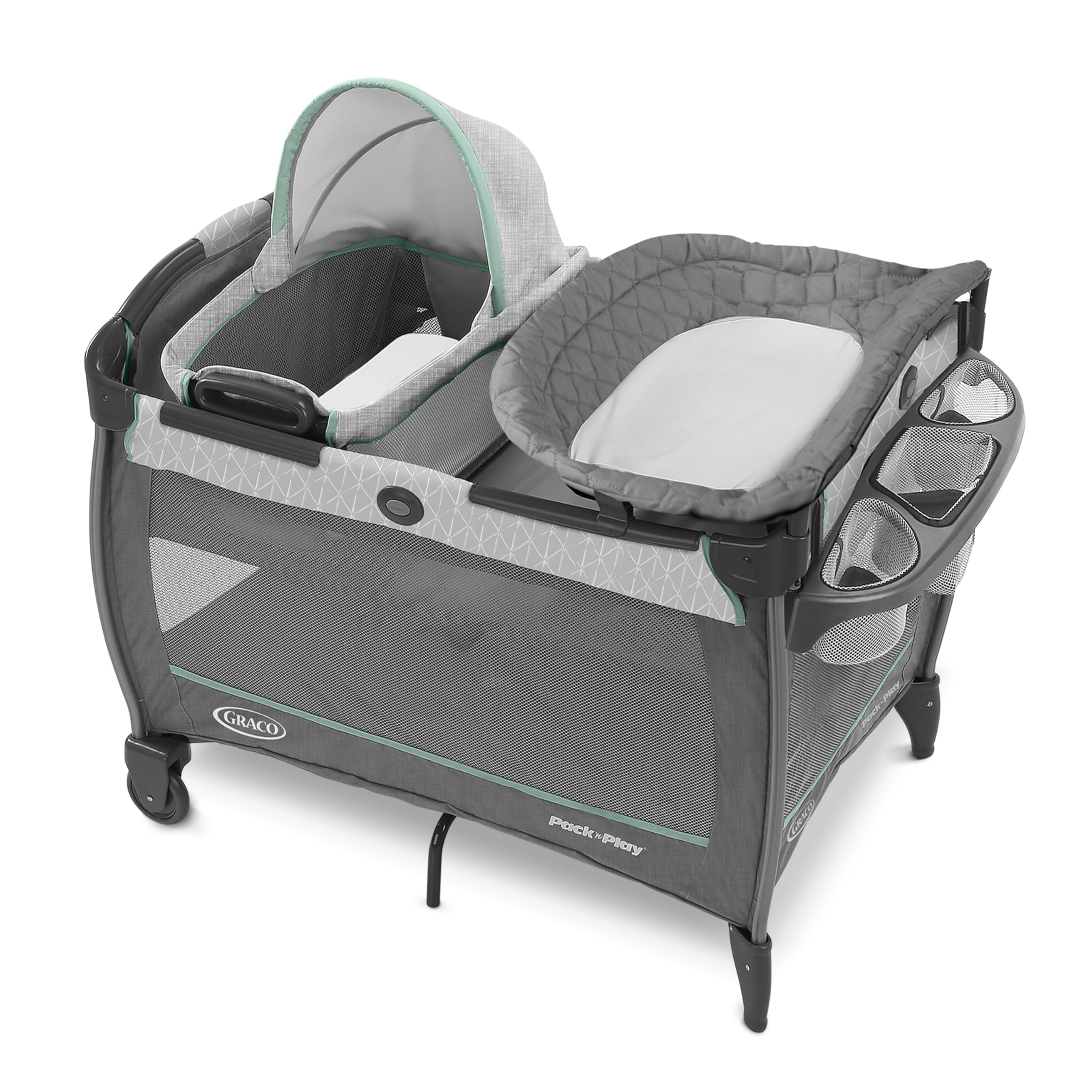 Graco Close2Baby Pack 'n Play Playard, Derby | 5 Modes: Canopy, Portable, &