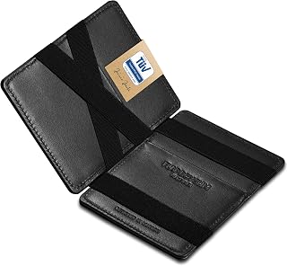 Jaimie Jacobs Flap Boy Slim Magic Wallet - RFID Protection - Genuine Leather - Black