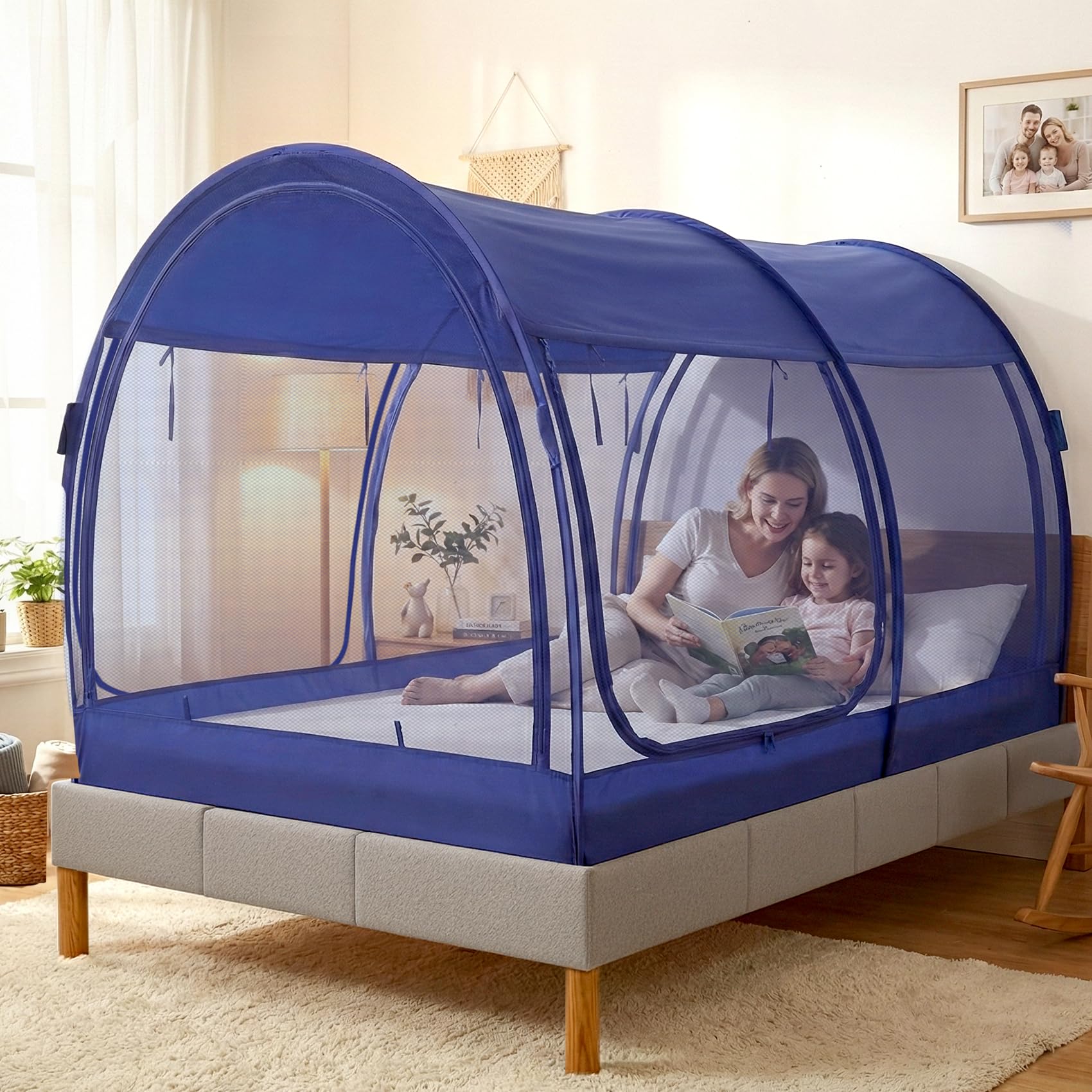 LEEDOR® Bed Tent Dream Tent Bed Canopy Shelter Cabin Sleeping Tent Indoor Bed Cu