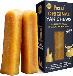 Fuzzl Gold XL Himalayan Yak Cheese Dog Chews - Extra Large 2-Pack | Long Lasting Natural Treats for Large Dogs | 100% Rawhide Free, Grain Free & High Protein | Original Recipe
