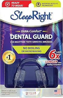 SleepRight Dura-Comfort Dental Guard – Durable Night Guard for Teeth Grinding & Clenching – Comfortable No Boil Mouth Guard, Non-Toxic, BPA-Free for Adults