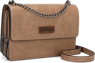 Wrangler Womens Vintage Flap Over Shoulder Bag Purse