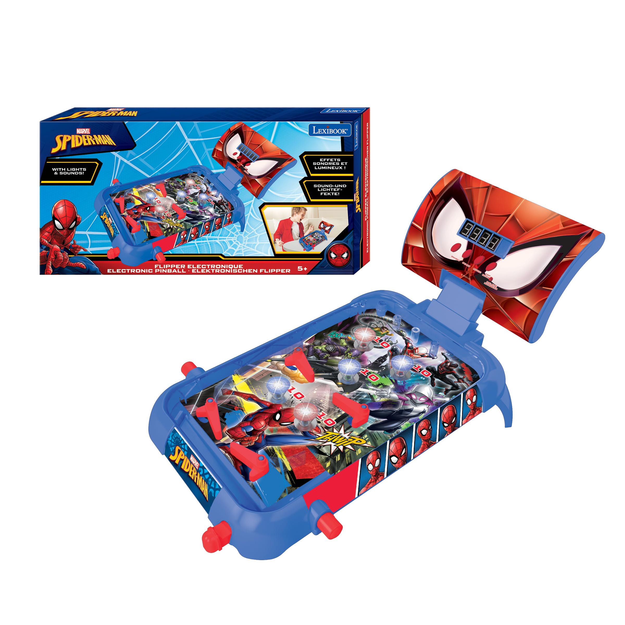 Spider-Man Electronic Pinball with Lights and Sounds | LCD screen, Sound and lig
