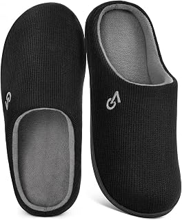 VeraCosy Men's Two-Tone Memory Foam Slippers