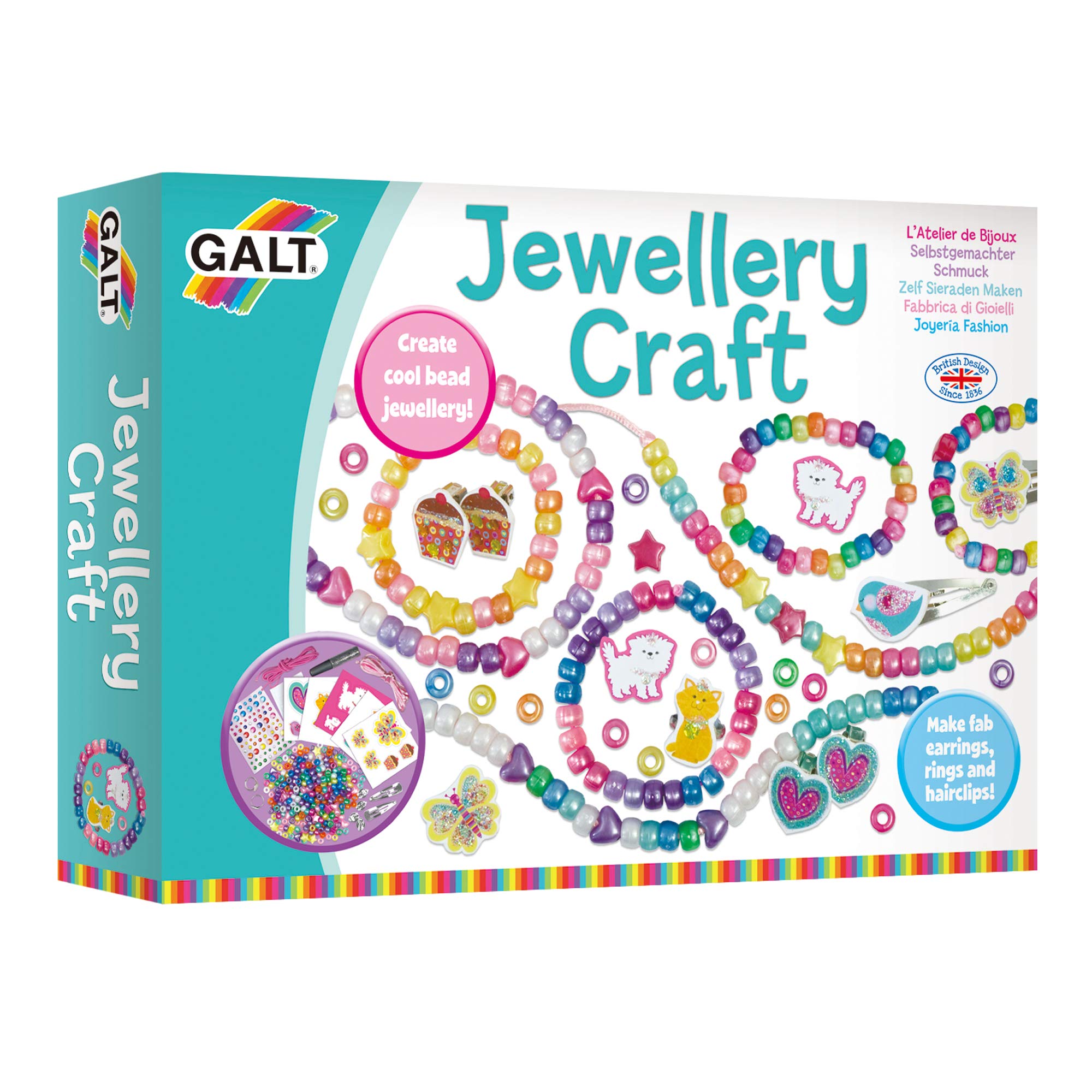 Galt Jewellery Craft Kit, Kids Necklace & Bracelet Making Activity | Arts and Cr