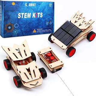 STEM Toys Science Kits for Kids, 2 Set DIY Remote Control Car & Solar Car | STEM Kits for Kids 8-10, STEM Toys for Boys Ages 8-13, Science Experiments 9-12, Science Kits 8-12 Building Model Engineering