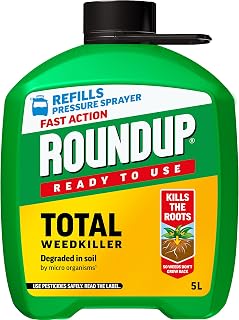 Roundup Fast Action Pump 'N Go Weed Killer 5L Refill, Clear, 112113