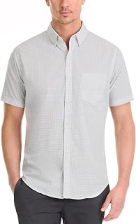 Van Heusen Men's Wrinkle Free Short Sleeve Button Check Down Shirt