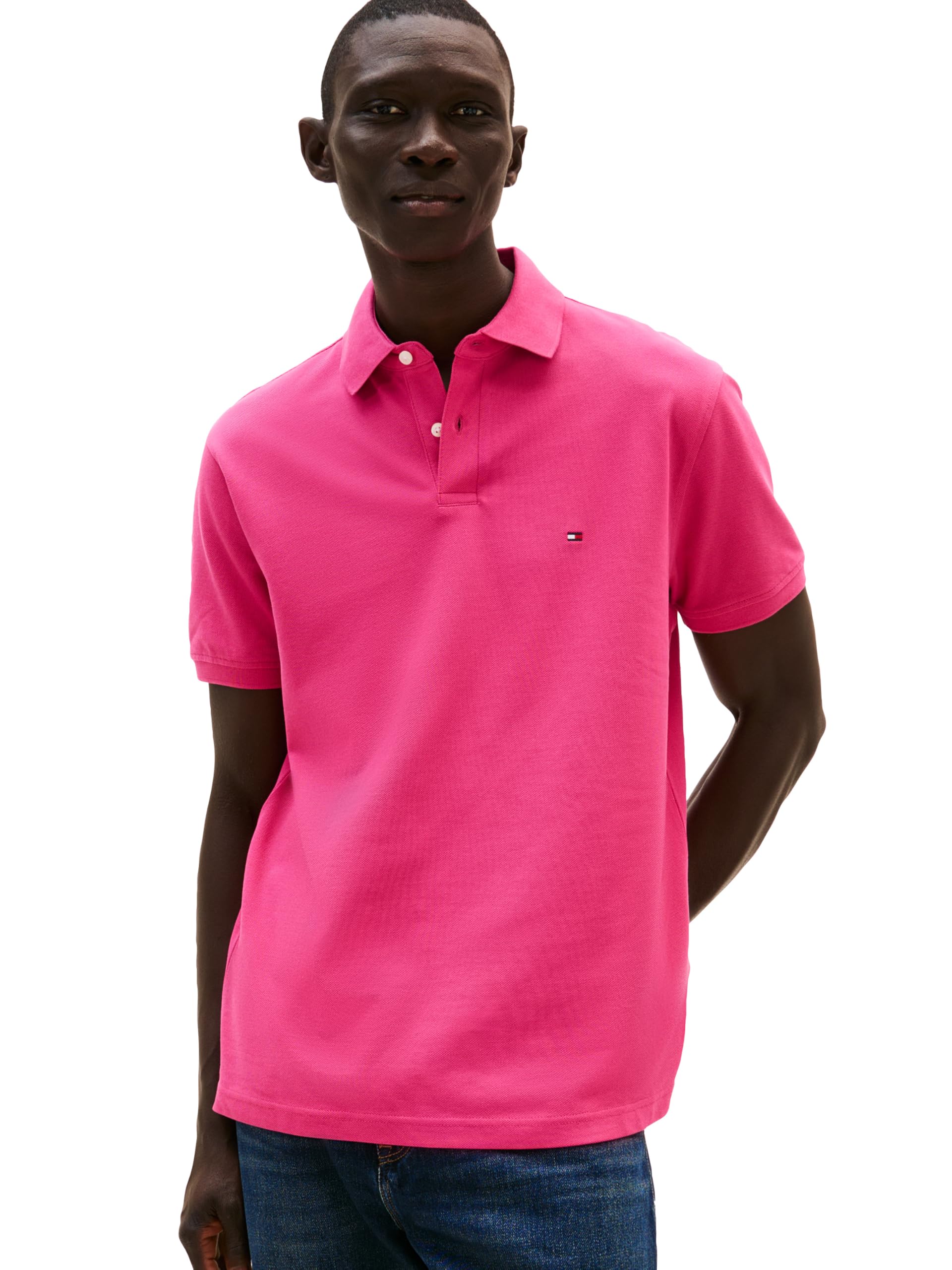 Tommy Hilfiger Short Sleeve Polo Shirts in Classic Fit with Stretch and Organic 