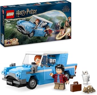 LEGO Harry Potter Flying Ford Anglia 76424 | Toys for 7+ Year Old Boys & Girls, Model Car Kit, Ron Weasley Minifigure & Hedwig Owl Figure, Gift Idea, 165 Pieces