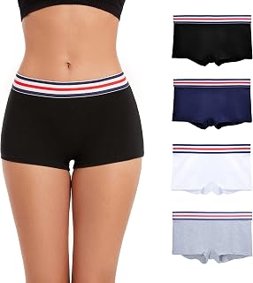 ZLYC Women's Cotton Elastic Panties Culotte Shorts Boxer Shorts