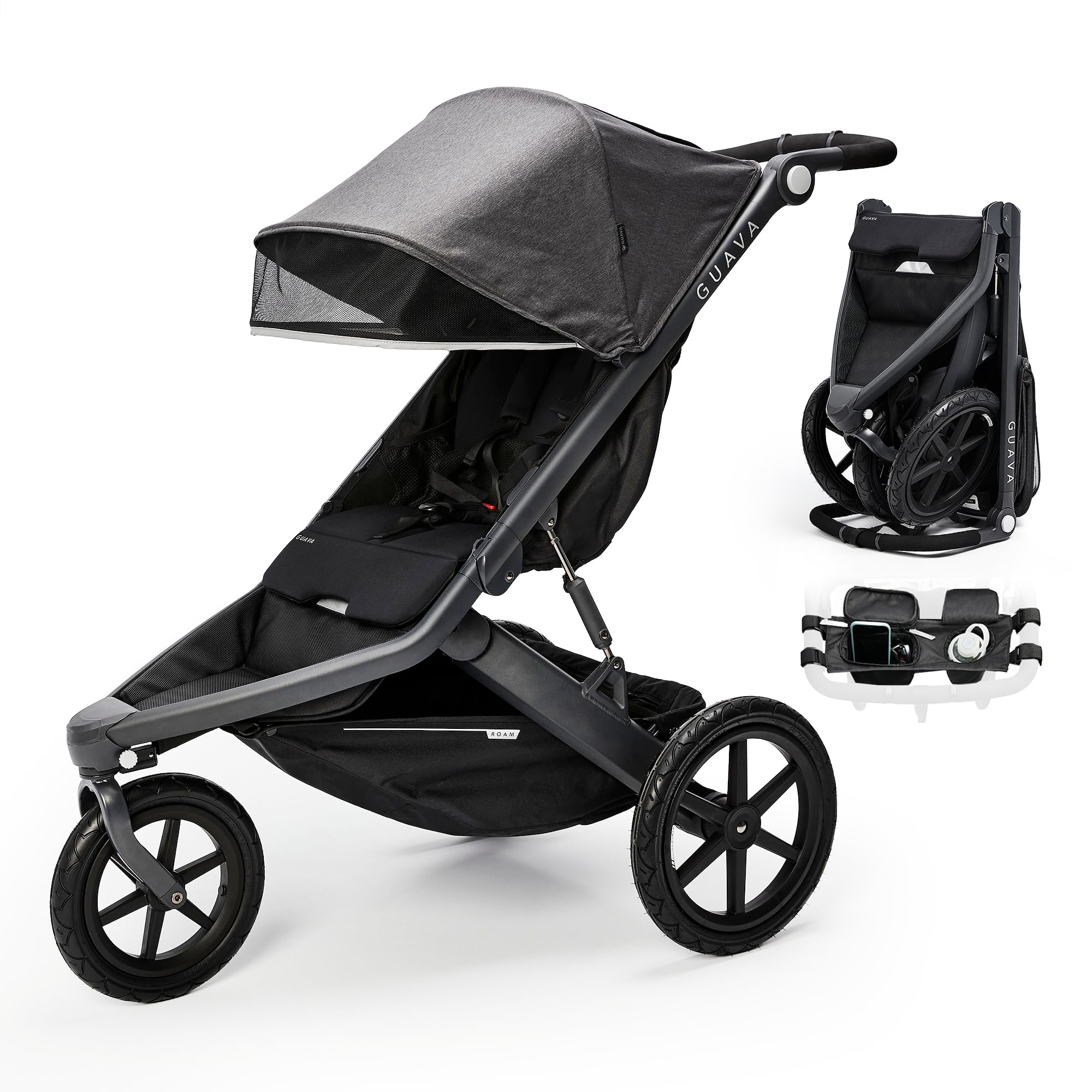 Guava Roam Jogging Stroller with 3D Nesting Fold | Compact-Folding Baby & Toddle