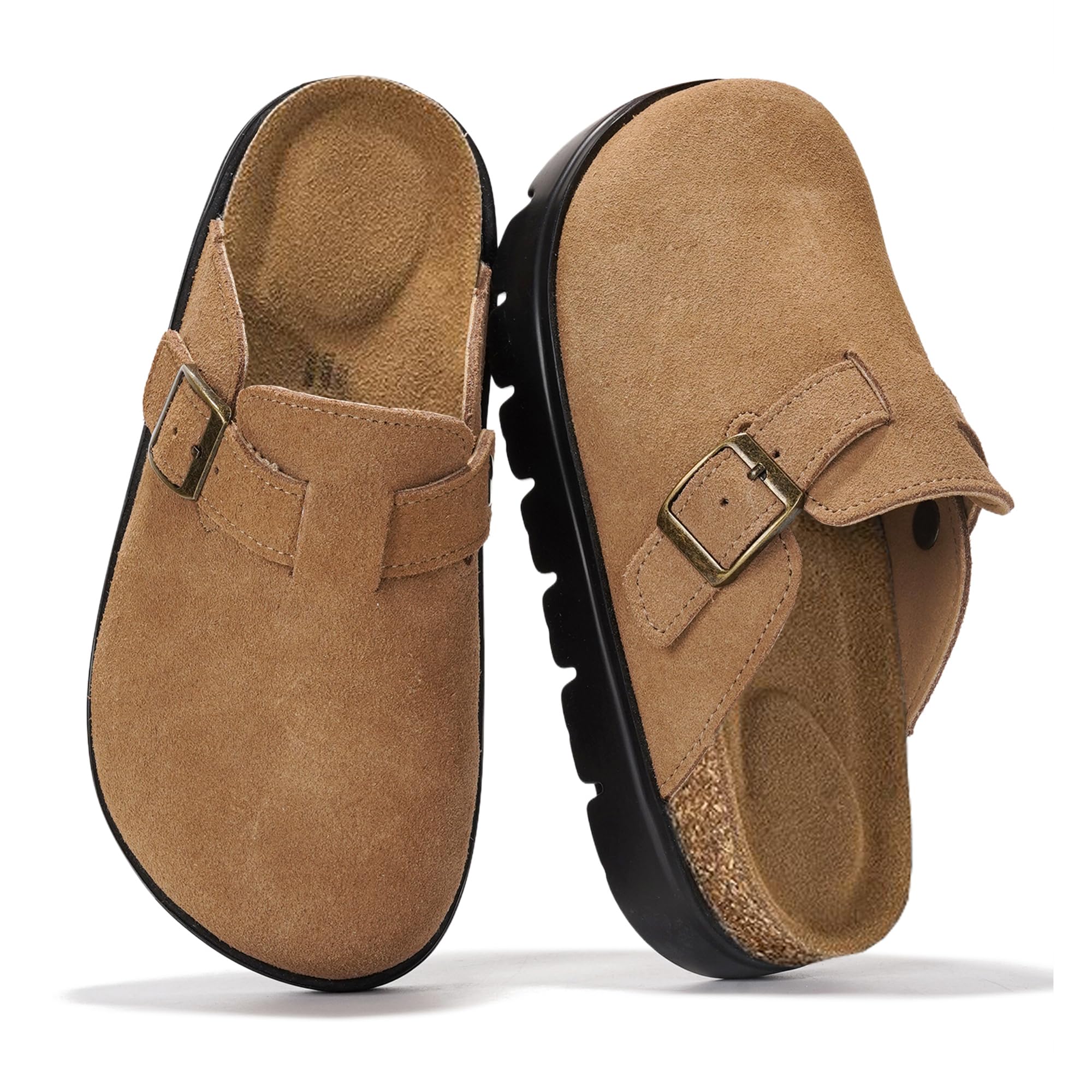 Project Cloud Chunky Kids Clogs - Zoccoli per bambini in 100% vera pelle con pla