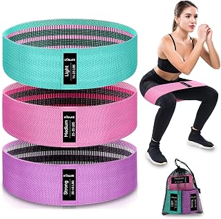 3 Levels Exercise Bands, Workout Fabric Resistance Bands for Women and Men