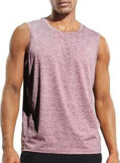 MIER Mens Sleeveless Tank Top Dry Fit Training Muscle Tee Shirt for Running, Athletics, Gym, Sports Training, Breathable
