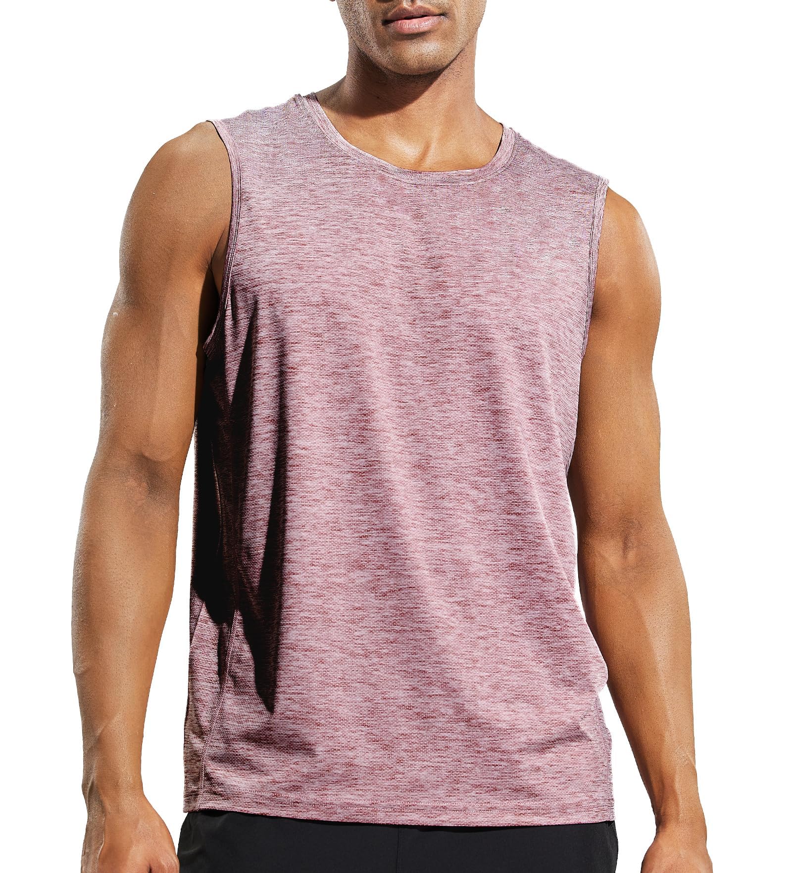 MIER Mens Sleeveless Tank Top Dry Fit Training Muscle Tee Shirt for Running, Ath