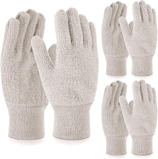 Syhood 3 Pairs Silver Jewelry Polishing Cleaning Gloves | White, Tarnish Removal, Soft, Cotton, for Silver, Jewelry, Gold, Brass, Copper, Blinds, Debris, Rings, Stainless, Metal