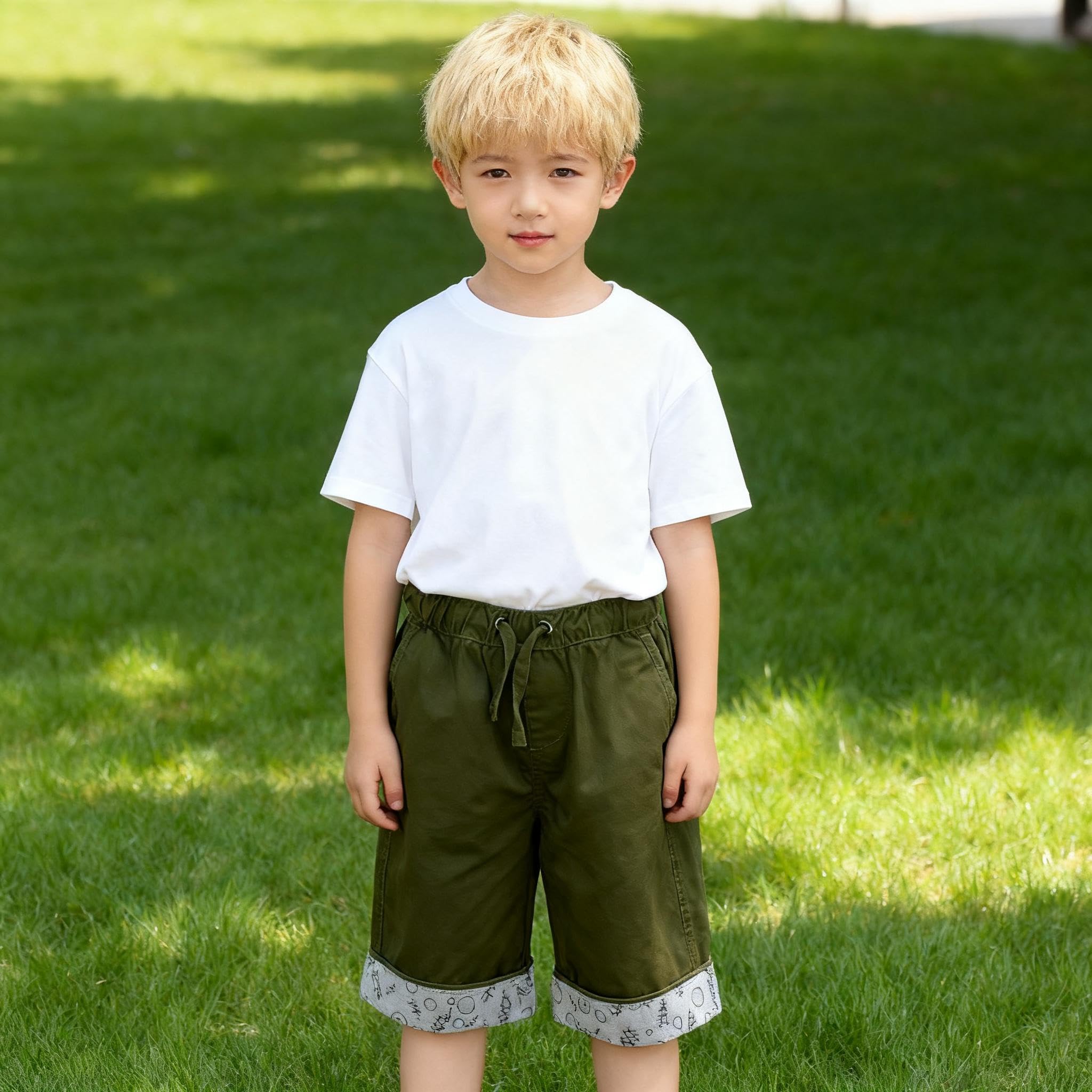 Stretchy Waggit Cotton Boys Shorts: Lightweight Comfort Bermuda for Kids Ages 4-