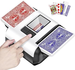XPAW Automatic Card Shuffler with Dual Modes, Rechargeable Card Shuffler 2 Deck 2000 mAh, Low Noise Card Shuffler Machine Suitable for Shuffling Any Card Game