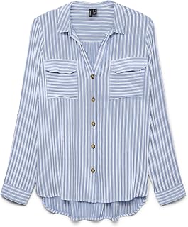 VERO MODA Vmbumpy L/S Shirt New Wvn Noos Vmbumpy L/S - New Wvn Noos Women's T-Shirt (Pack of 1)