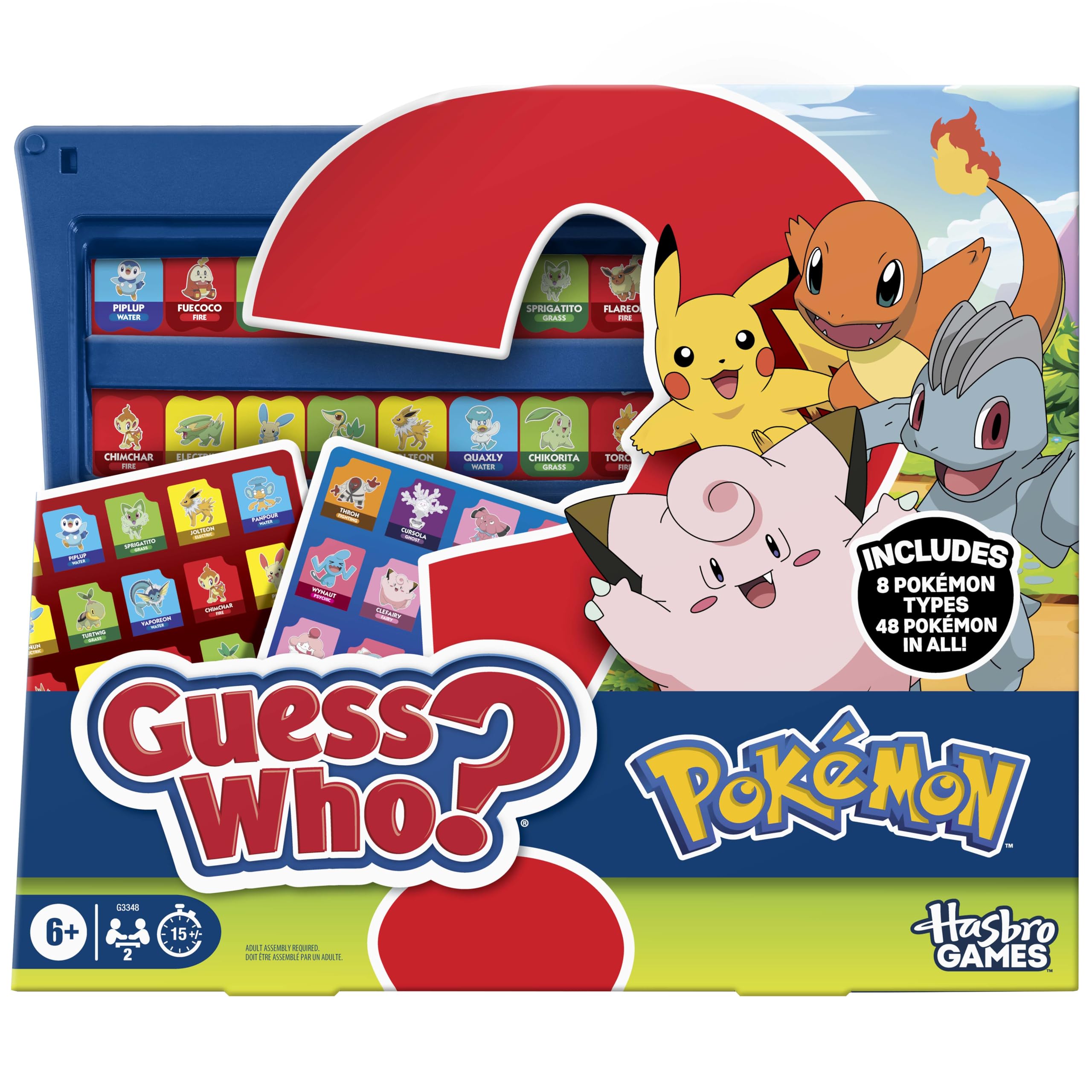 Guess Who? Pokémon Edition Game | 48 Pokémon | Fun Kids Board Games for Families