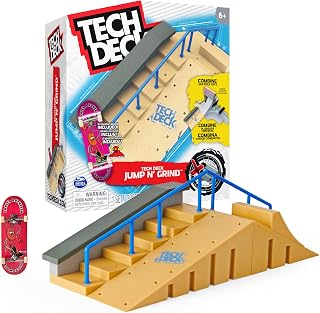 Tech Deck Jump N’ Grind X-Connect Park Creator Customizable Ramp Set | Configurable Ramps, Stairs & Ledges, Exclusive Daniel Lutheran Pro Fingerboard, Toy Skateboard Playset Gifts for Kids Ages 6+