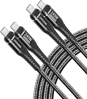 Short USB C to USB C Cable [240W, 1FT] Type C Charger Fast Charging Cord