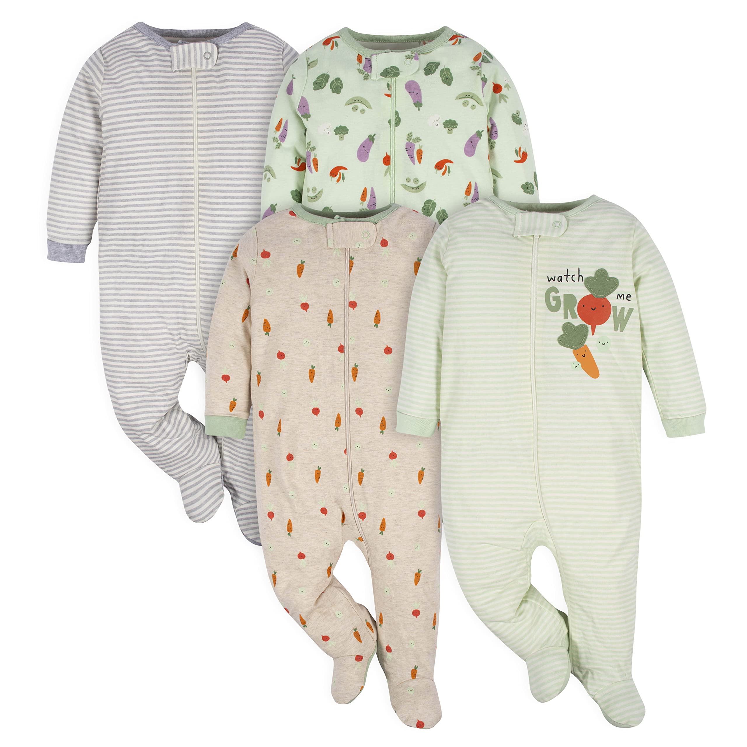 Gerber Baby Boys Sleep 'N Play Footie Sleep N' Play Pack of 4