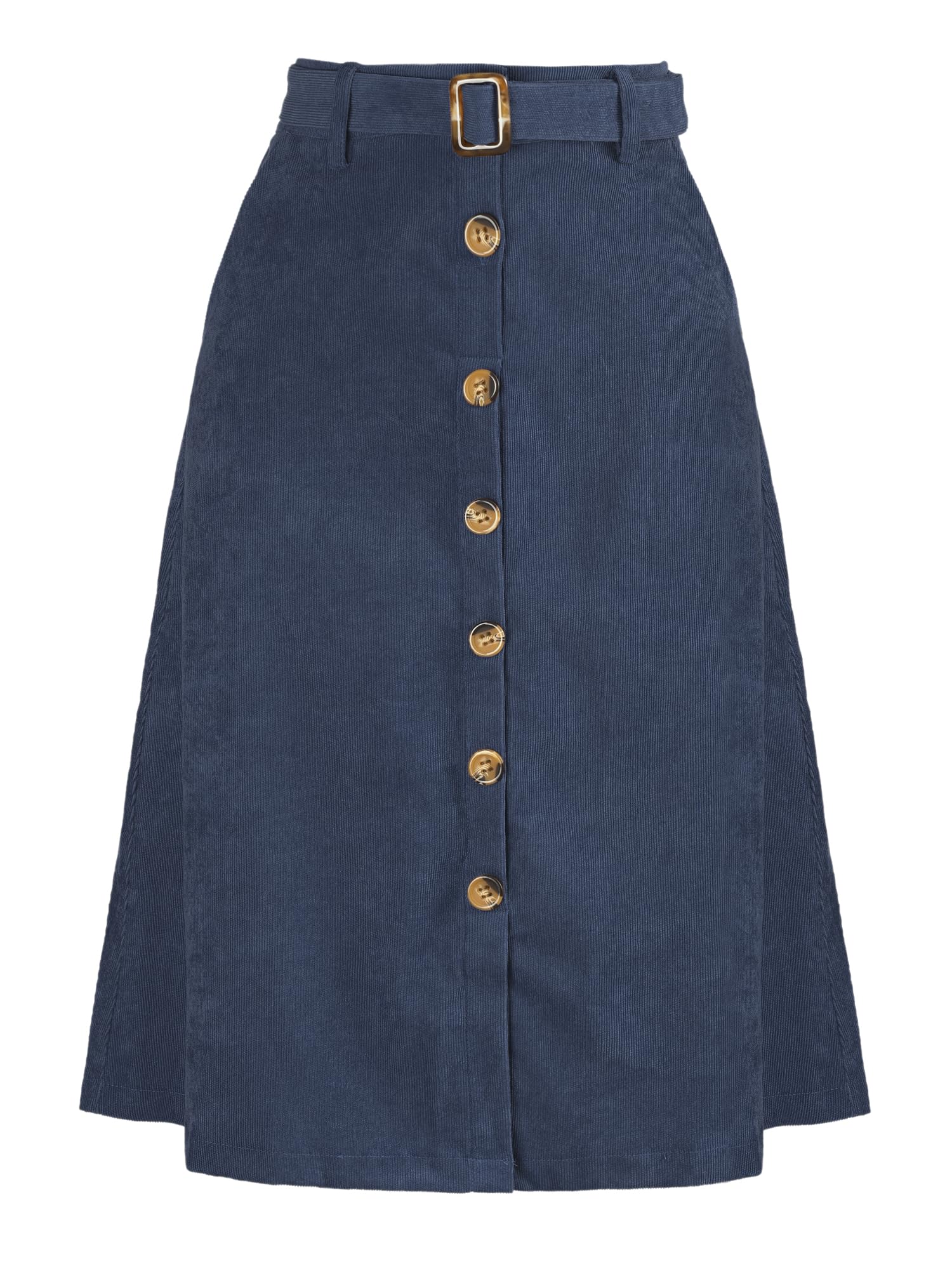 Allegra K Corduroy Women's Midi Skirt A-Line (Pack of 1)