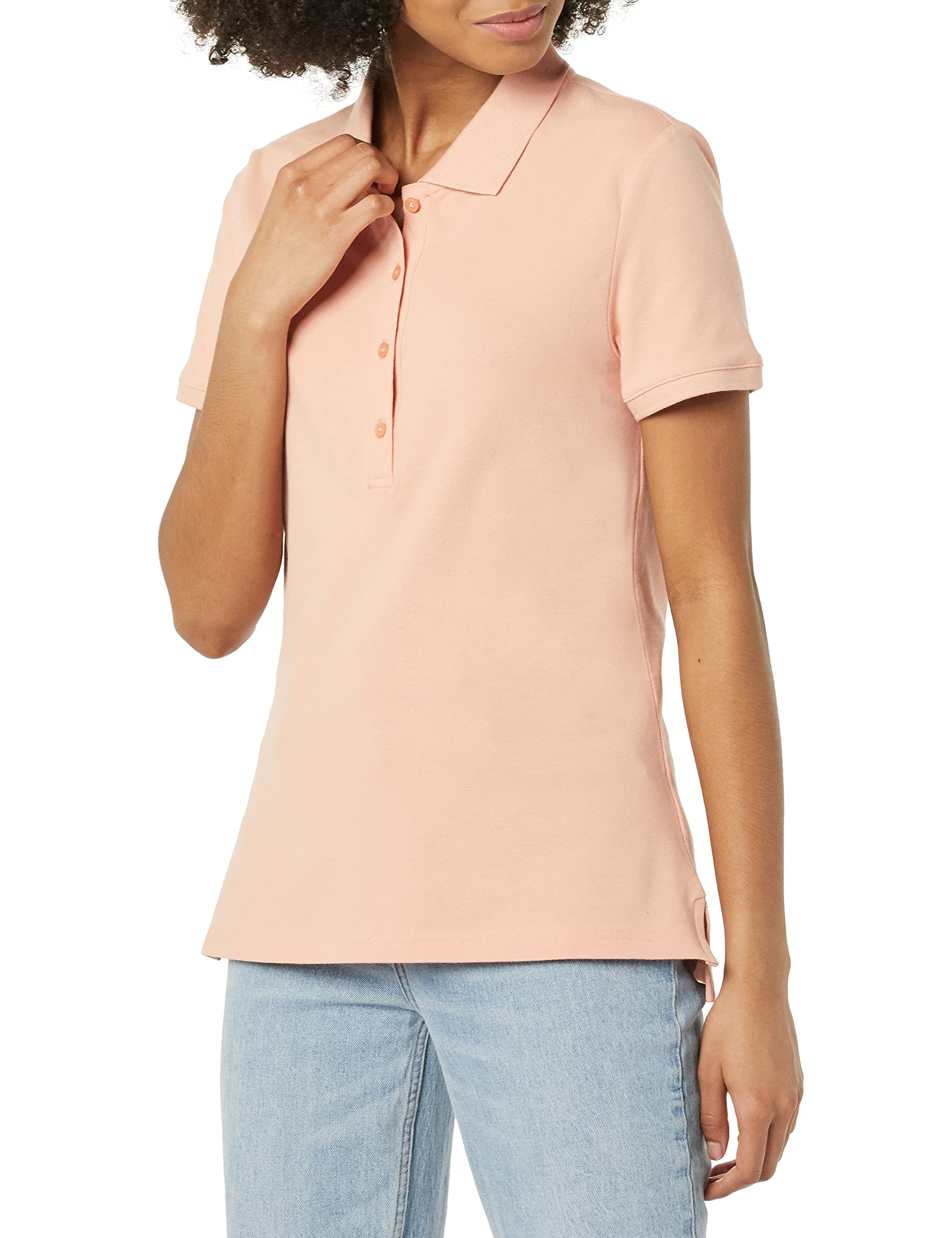 Amazon Essentials Women's Short-Sleeve Collared Polo Shirt (Available in Plus Si