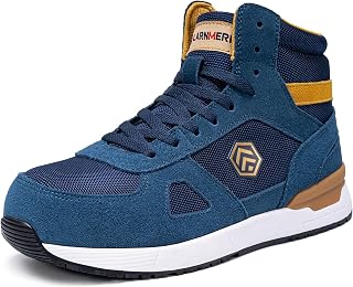 LARNMERN PRO S1 SRC Men's Safety Shoes, Non-Slip Lightweight Breathable Work Shoe with Steel Toe, Comfortable Safety Shoes, EU 39-49 EU