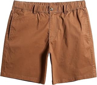maamgic Men's Classic Fit 7" Cotton Casual Khaki Shorts with Multi-Pocket
