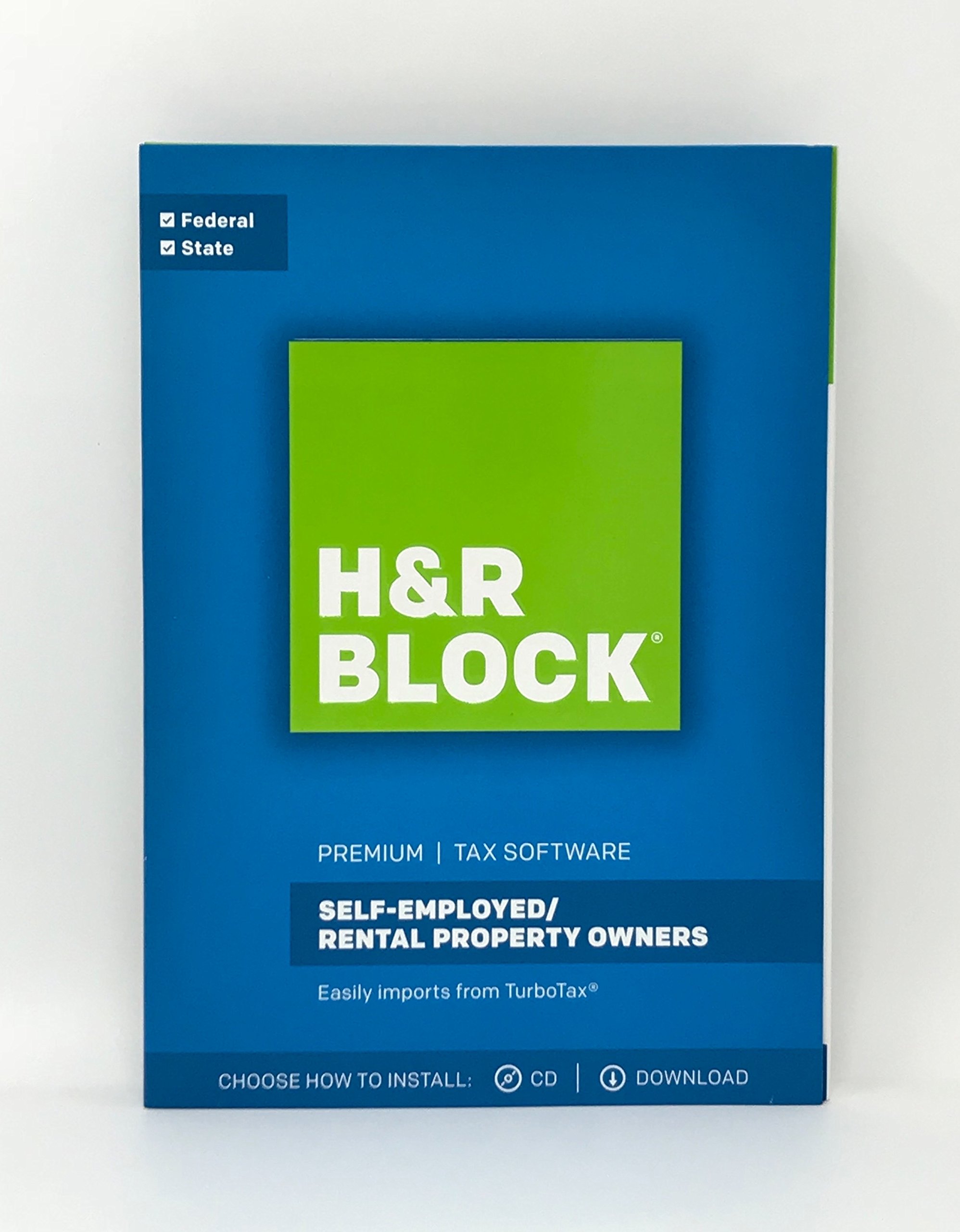 H&R Block Premium 2017 Federal + State Tax Software for Self-Employed/Rental Pro