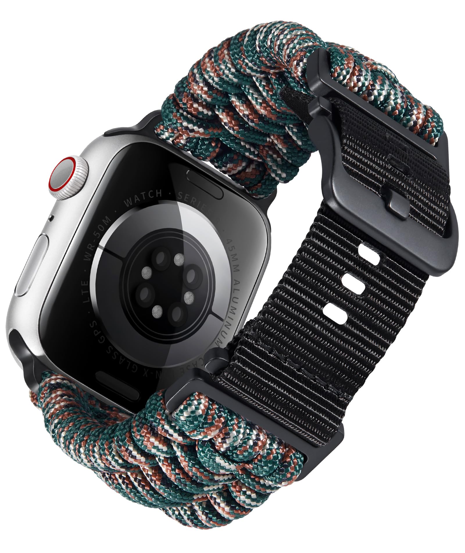 BINLUN Compatible with Apple Watch Strap 49mm 46mm 45mm 44mm 42mm, Nylon Braided