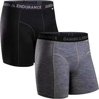 DANISH ENDURANCE Merino Boxershorts Herren, 2er Pack