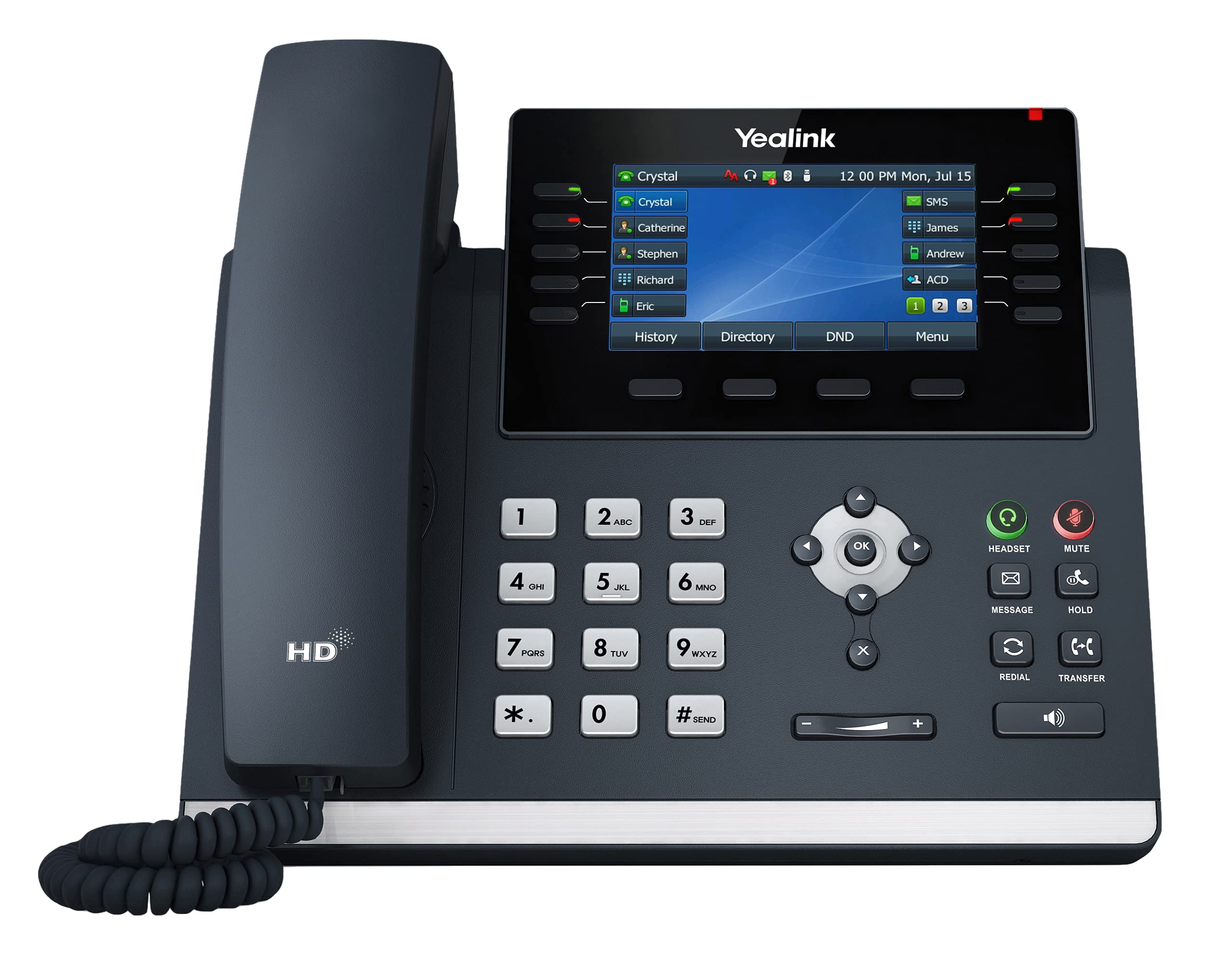 Yealink T46U IP Phone, 16 VoIP Accounts. 4.3-Inch Color Display. Dual USB 2.0, D