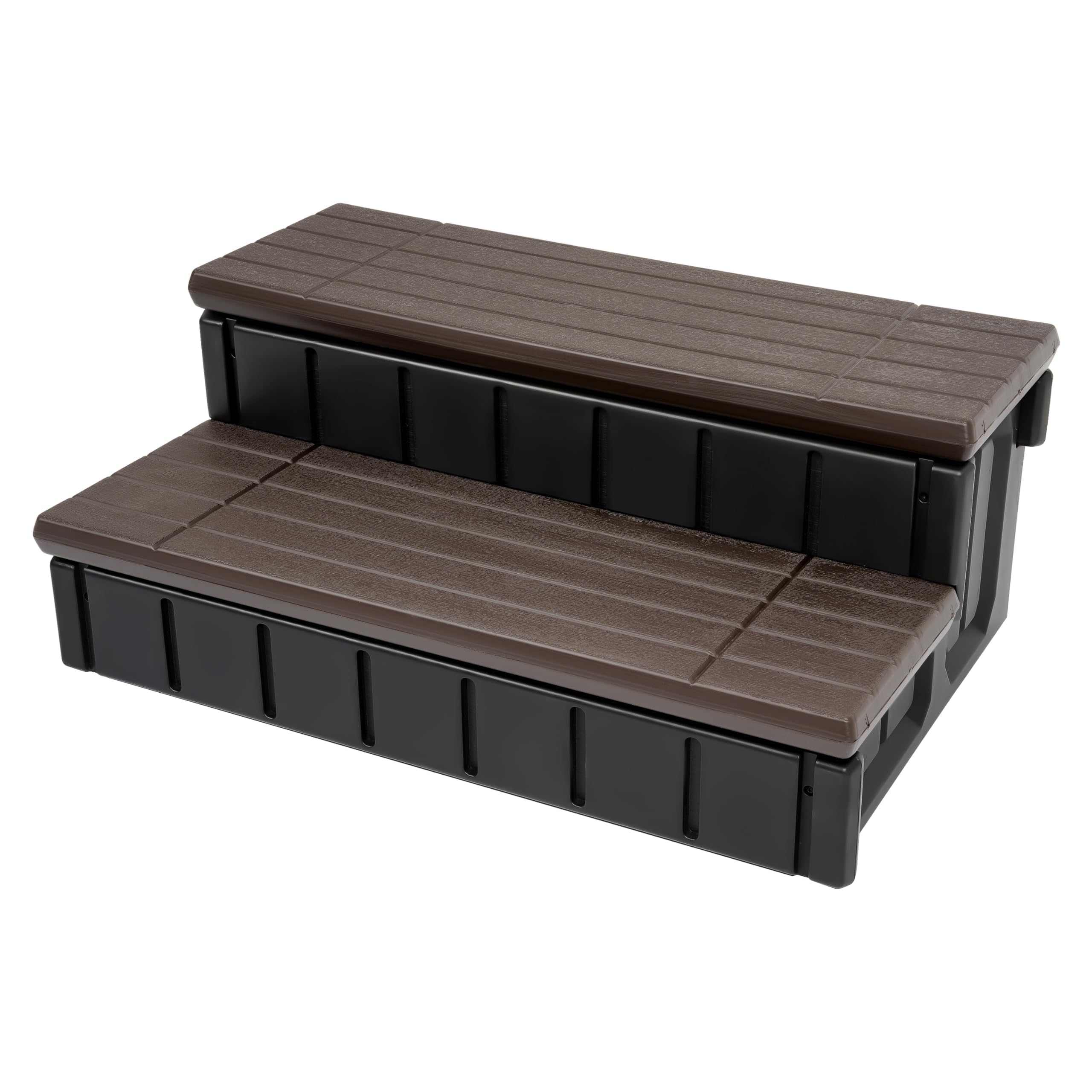 HECASA Hot Tub Steps Outdoor Spa Steps with Storage, Hot Tub Stairs | Non-Slip S