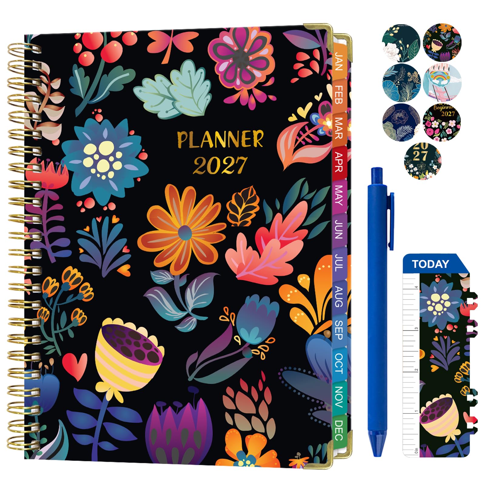 2027 Daily Planner, Agenda 2027,2027 Planner, 6.1" x 8.5" Hardcover 2027 Weekly 