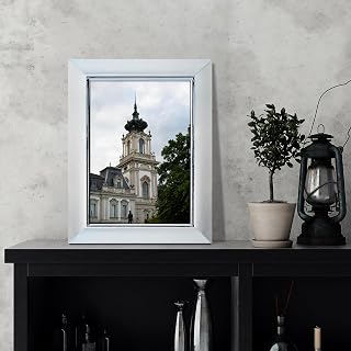 Modern Minimalist Silver Photo Frame 3.5x5 Inches for Wall Display or Tabletop Smooth Surface for Home Office Living Room Decoration