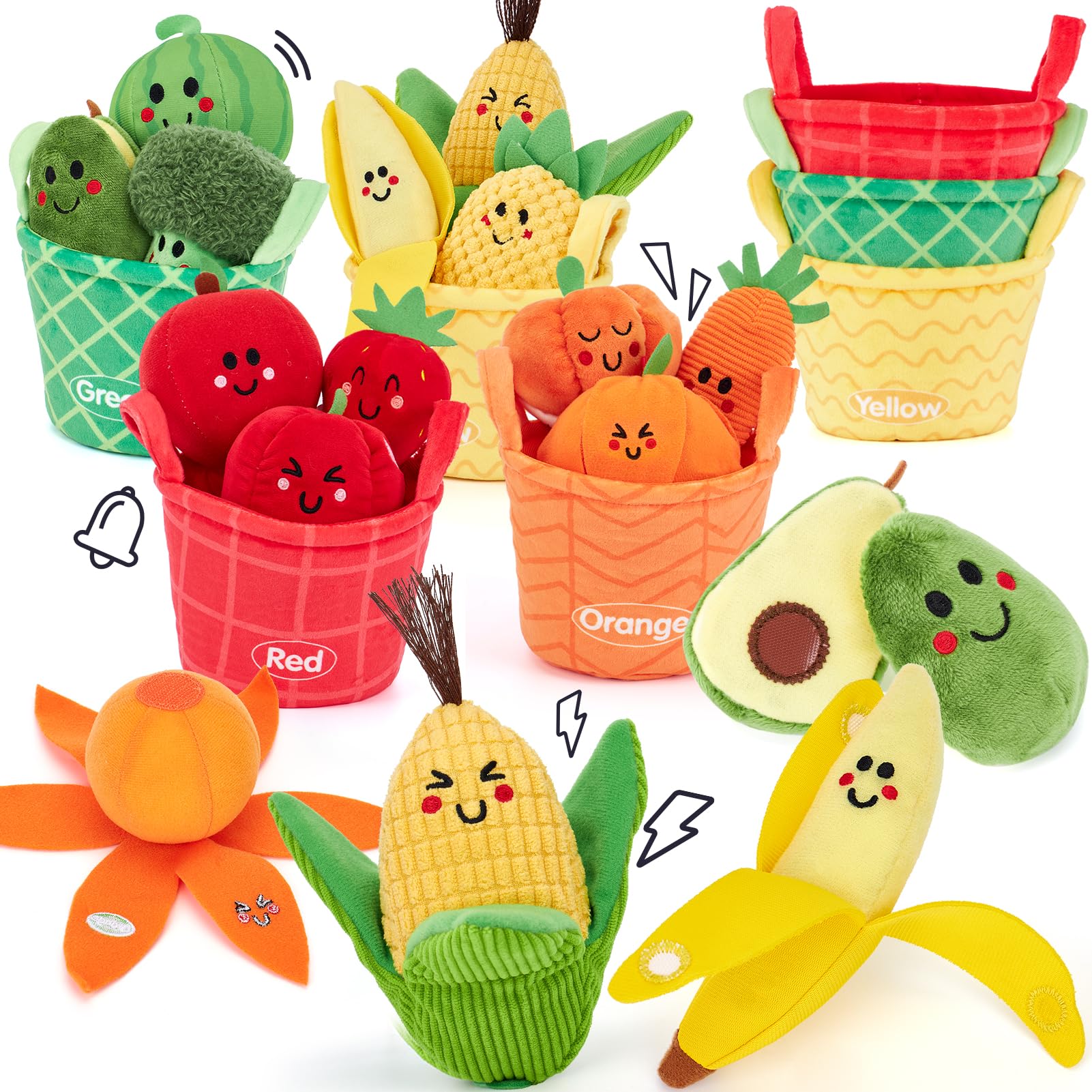 hahaland Baby Sensory Toys Montessori Toys 1 Year Old Fruit Vegetable 16PCs | Co