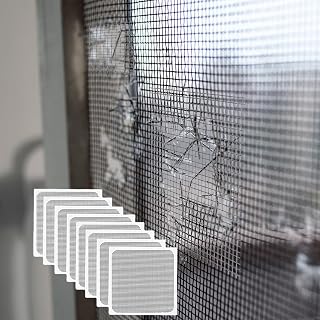 10 Pcs Window Screen Repair Patch Self Adhesive Mesh Door Window Patio Repairs Easy to Apply Black 10 Pcs